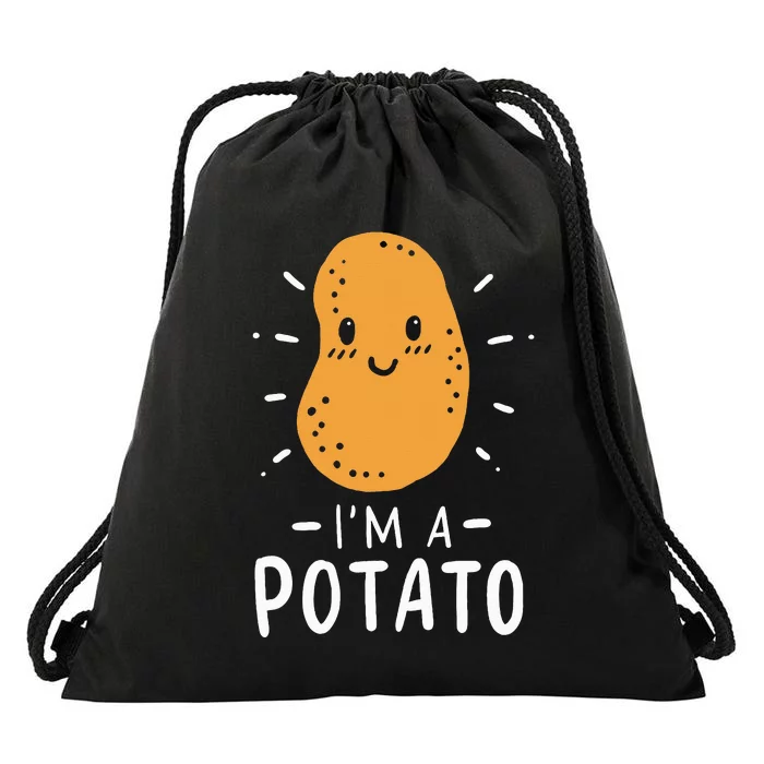 Funny Potato Halloween Costume Cute and Vegan Friendly Drawstring Bag