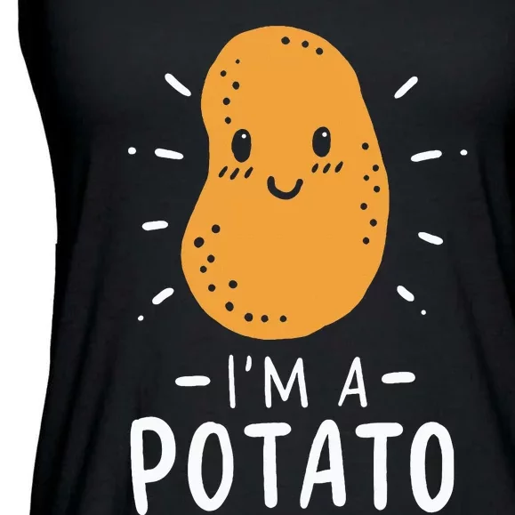 Funny Potato Halloween Costume Cute and Vegan Friendly Ladies Essential Flowy Tank