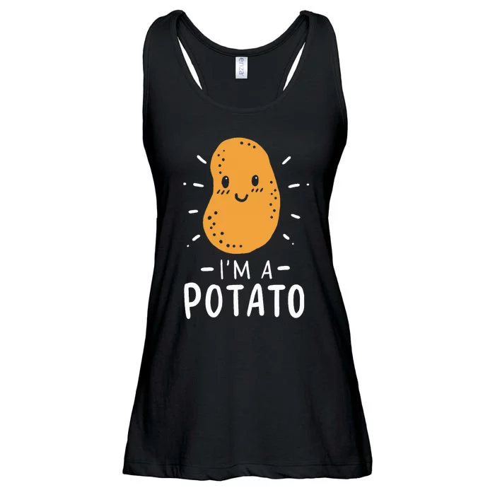 Funny Potato Halloween Costume Cute and Vegan Friendly Ladies Essential Flowy Tank