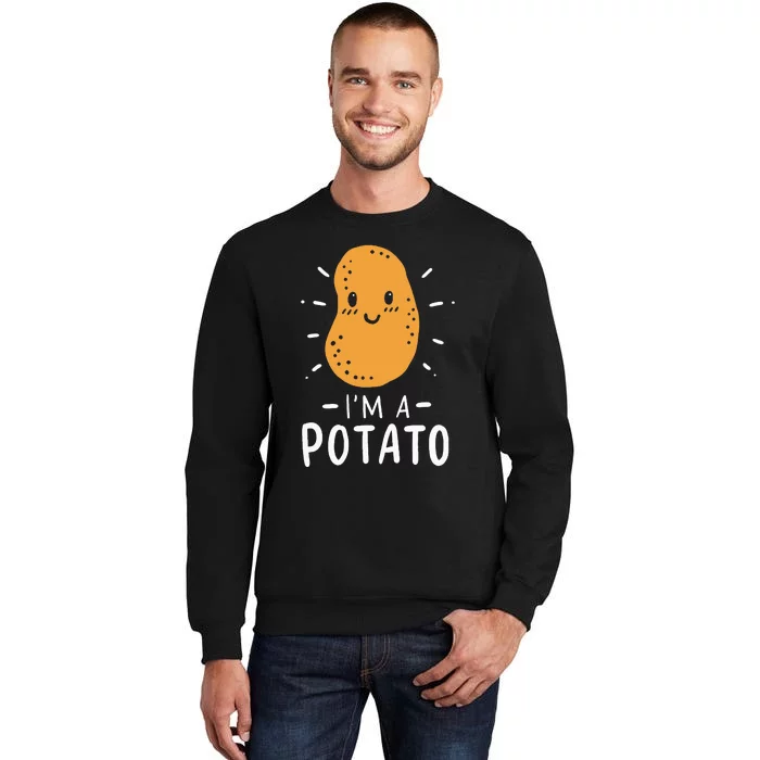 Funny Potato Halloween Costume Cute and Vegan Friendly Tall Sweatshirt