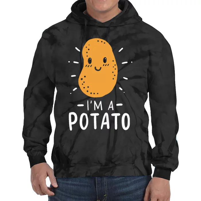 Funny Potato Halloween Costume Cute and Vegan Friendly Tie Dye Hoodie