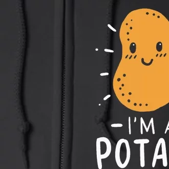 Funny Potato Halloween Costume Cute and Vegan Friendly Full Zip Hoodie