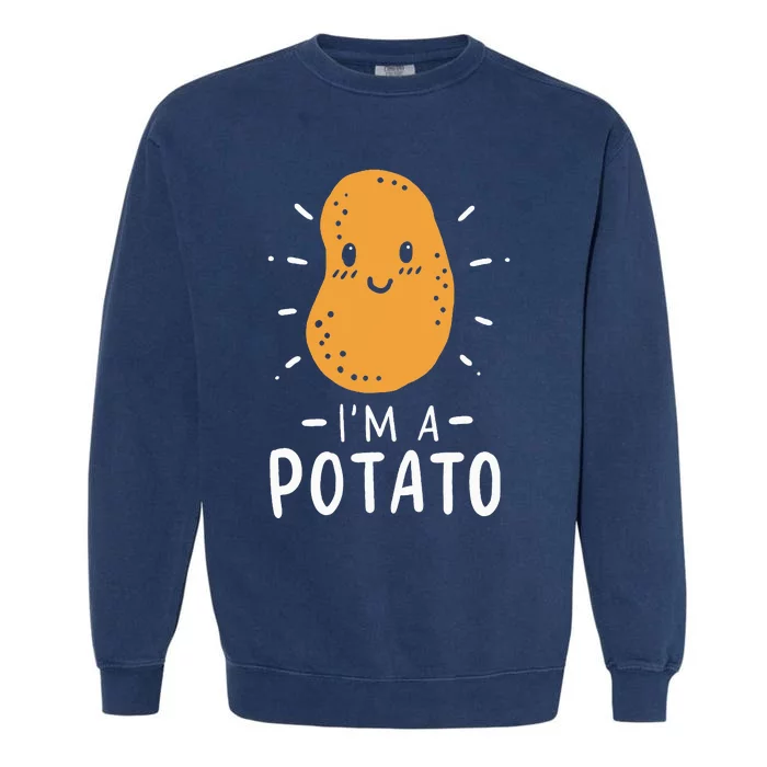 Funny Potato Halloween Costume Cute and Vegan Friendly Garment-Dyed Sweatshirt