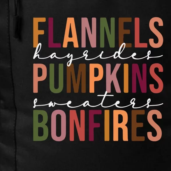 Flannels Pumpkins Hayrides Smores And Bonfires Daily Commute Backpack