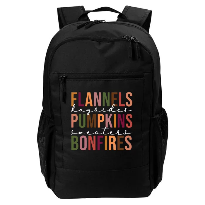 Flannels Pumpkins Hayrides Smores And Bonfires Daily Commute Backpack