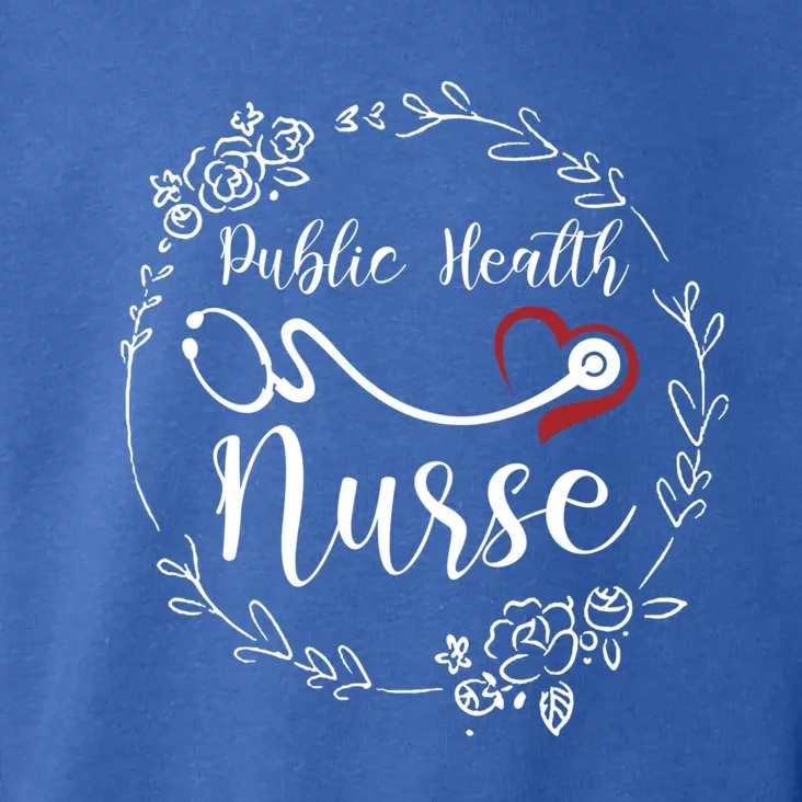 Floral Public Health Nurse Heart Stethoscope Gift Toddler Hoodie