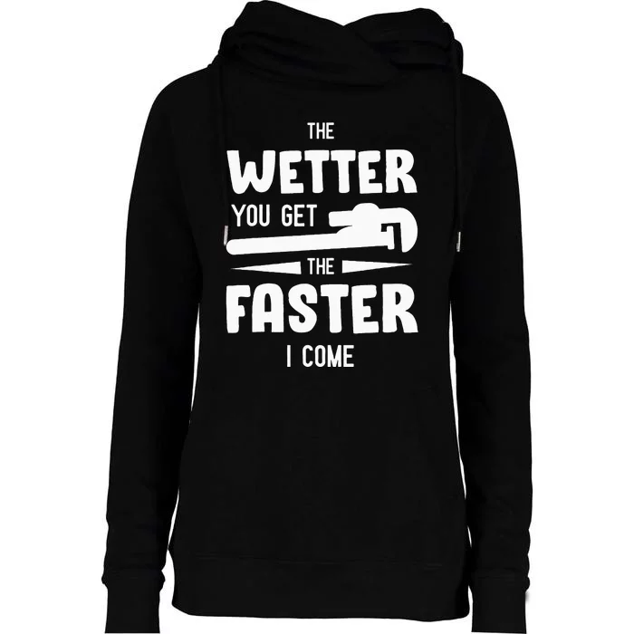 Funny Plumbing Humorous Plumber Gag Gifts Womens Funnel Neck Pullover Hood