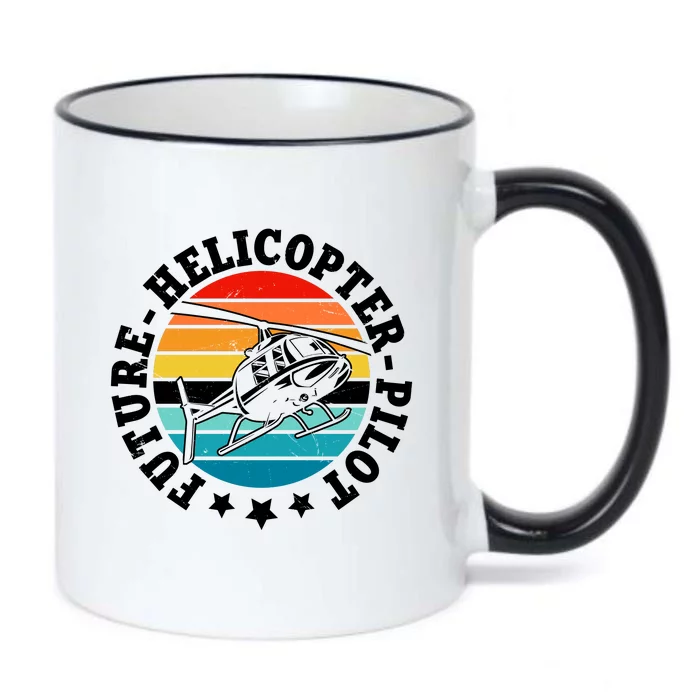 Future Pilot Helicopter Black Color Changing Mug