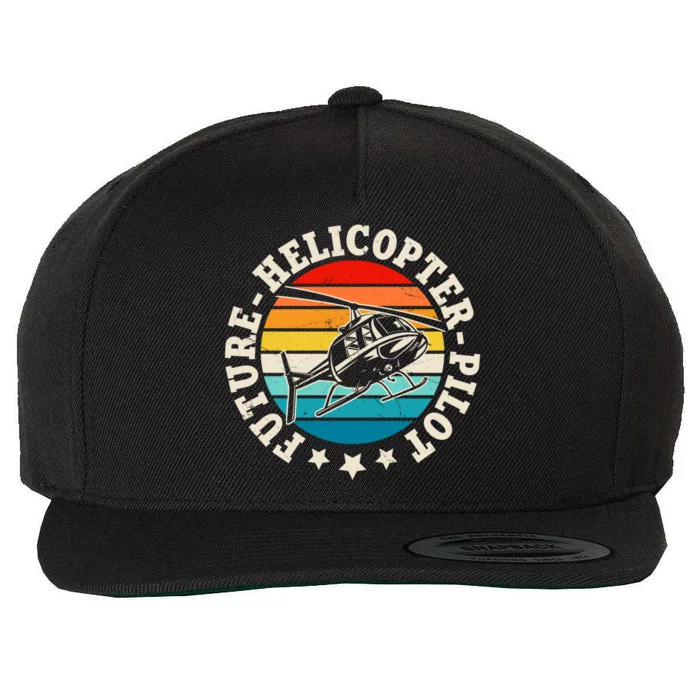 Future Pilot Helicopter Wool Snapback Cap