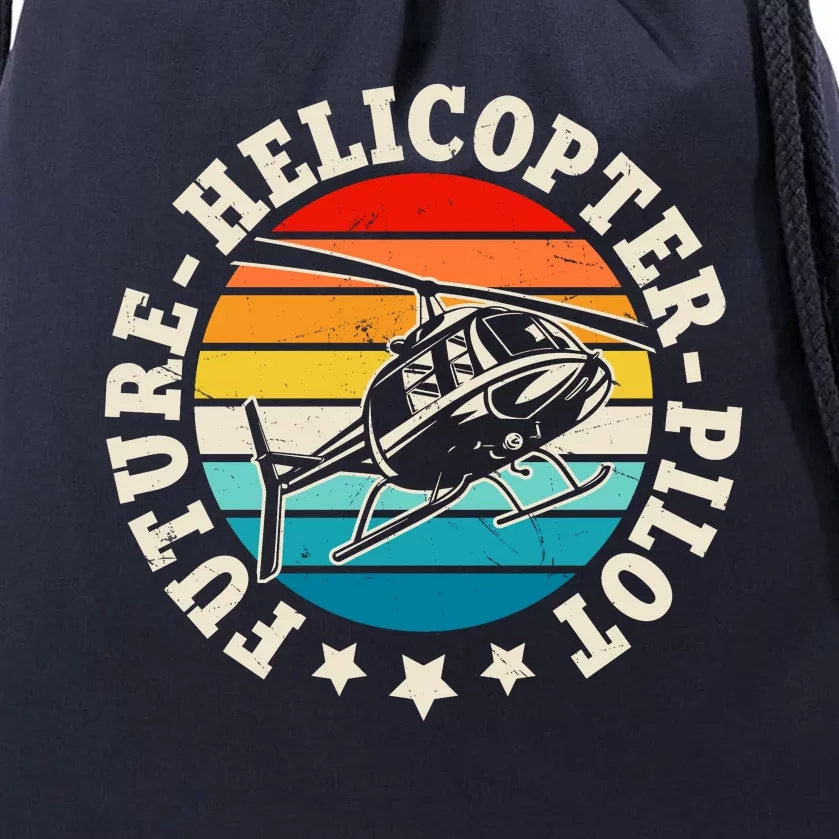 Future Pilot Helicopter Drawstring Bag