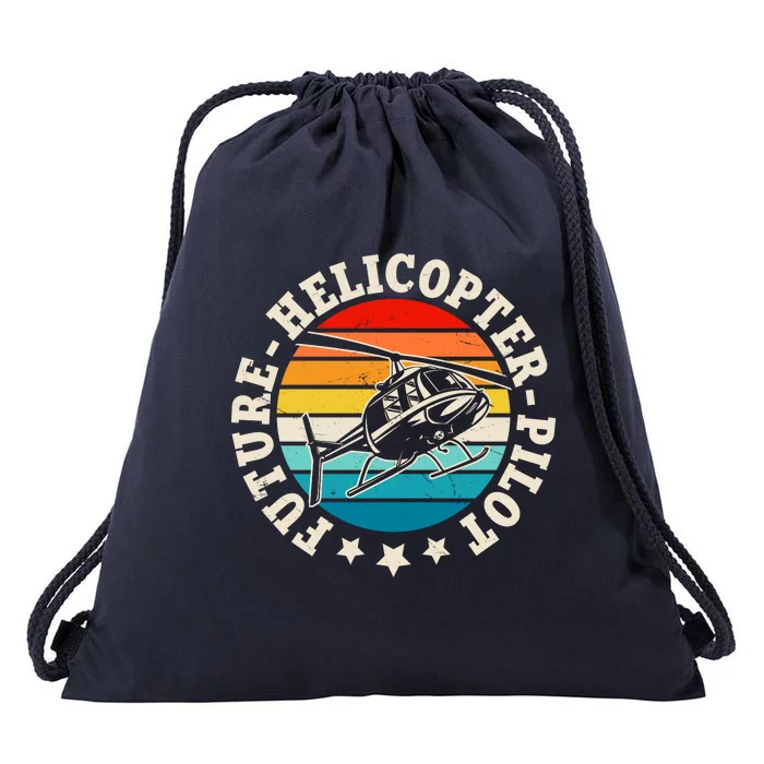 Future Pilot Helicopter Drawstring Bag