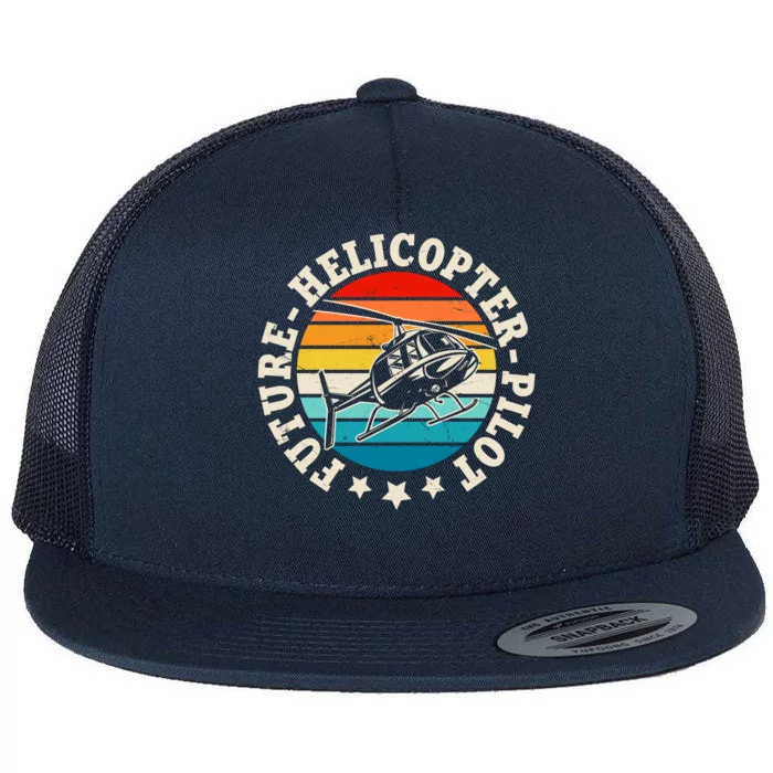 Future Pilot Helicopter Flat Bill Trucker Hat