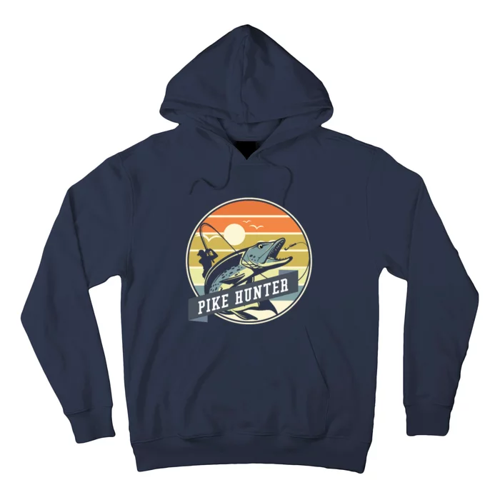 Fishing Pike Hunter River Fishing Angler Fish Hunting Hoodie