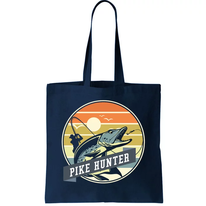 Fishing Pike Hunter River Fishing Angler Fish Hunting Tote Bag