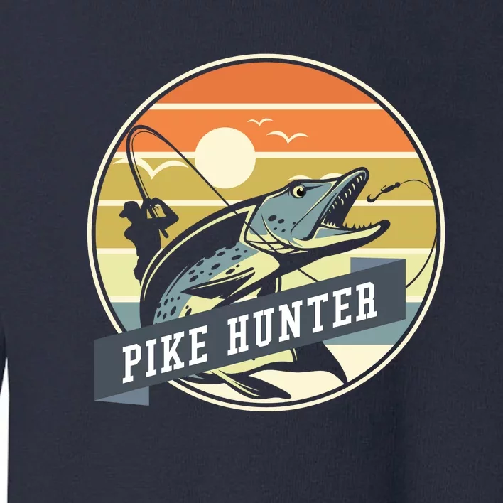 Fishing Pike Hunter River Fishing Angler Fish Hunting Toddler Sweatshirt