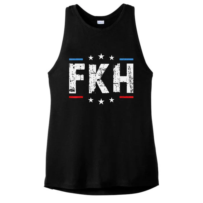 Fkh Political Humor F Kamala Harris Conservative Republican Ladies Tri-Blend Wicking Tank