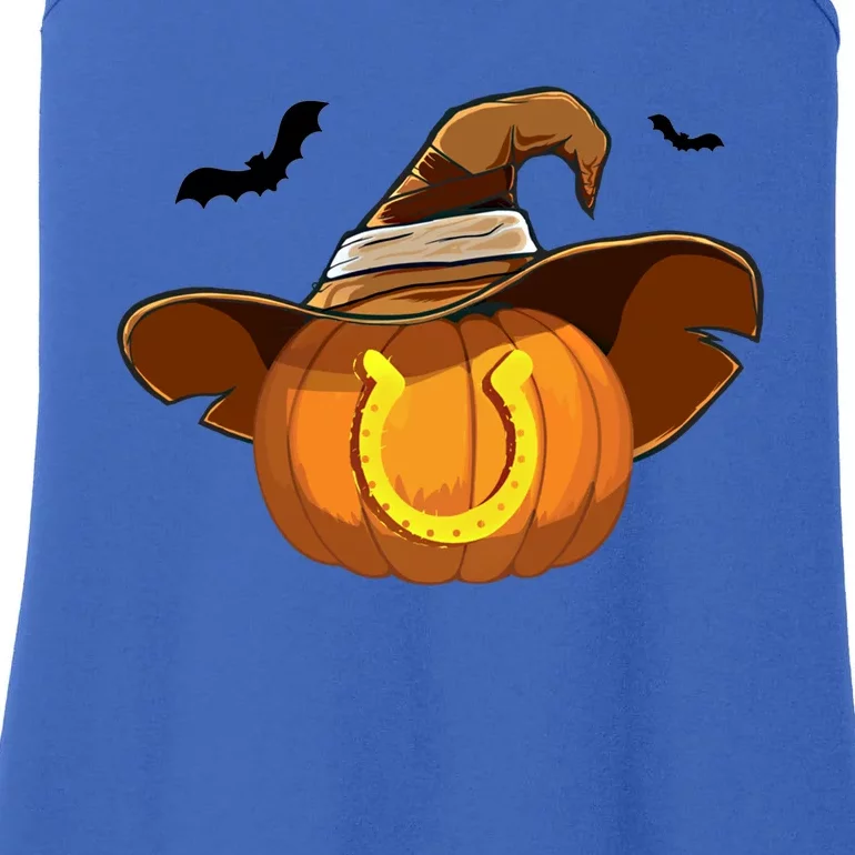 Funny Pumpkin Horseshoe Halloween Horse Lover Cow Cow Gift Ladies Essential Tank