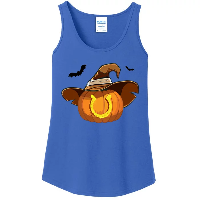 Funny Pumpkin Horseshoe Halloween Horse Lover Cow Cow Gift Ladies Essential Tank