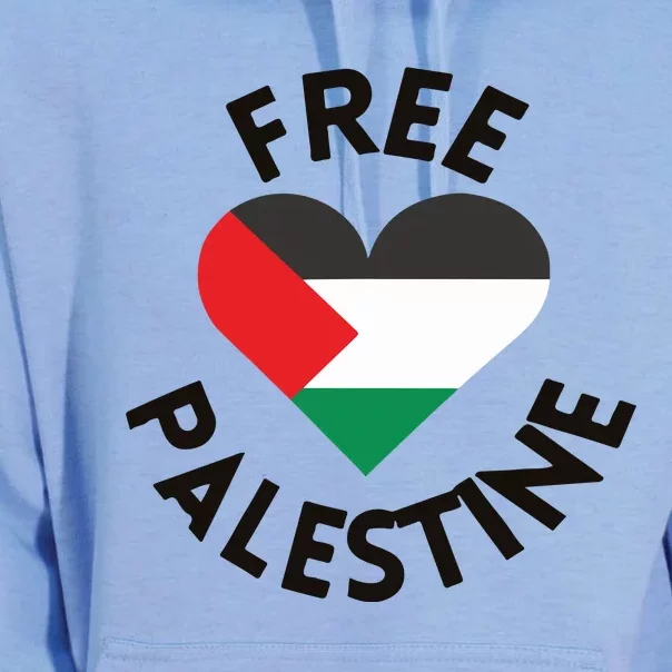 Free Palestine Heart Support Palestine Unisex Surf Hoodie