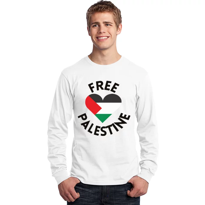 Free Palestine Heart Support Palestine Long Sleeve Shirt