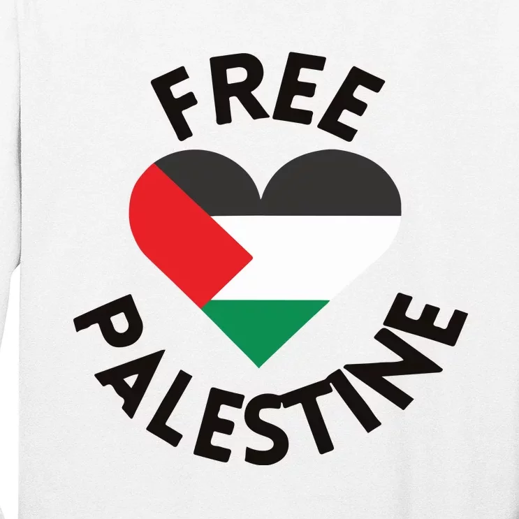 Free Palestine Heart Support Palestine Long Sleeve Shirt