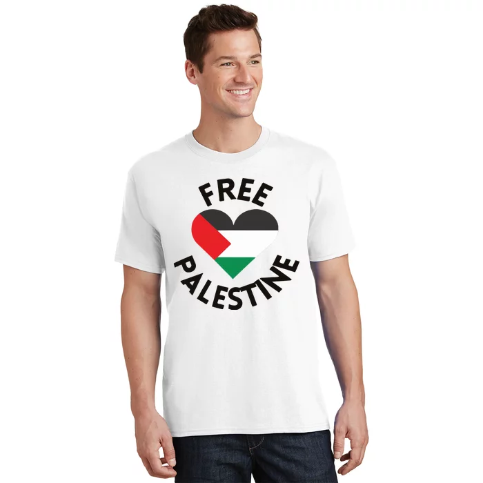 Free Palestine Heart Support Palestine T-Shirt