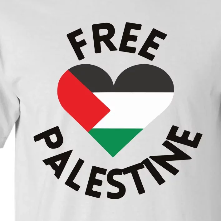 Free Palestine Heart Support Palestine Tall T-Shirt