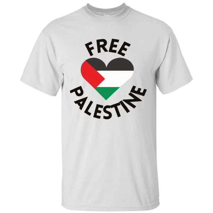 Free Palestine Heart Support Palestine Tall T-Shirt