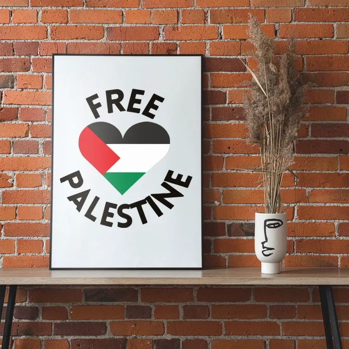 Free Palestine Heart Support Palestine Poster