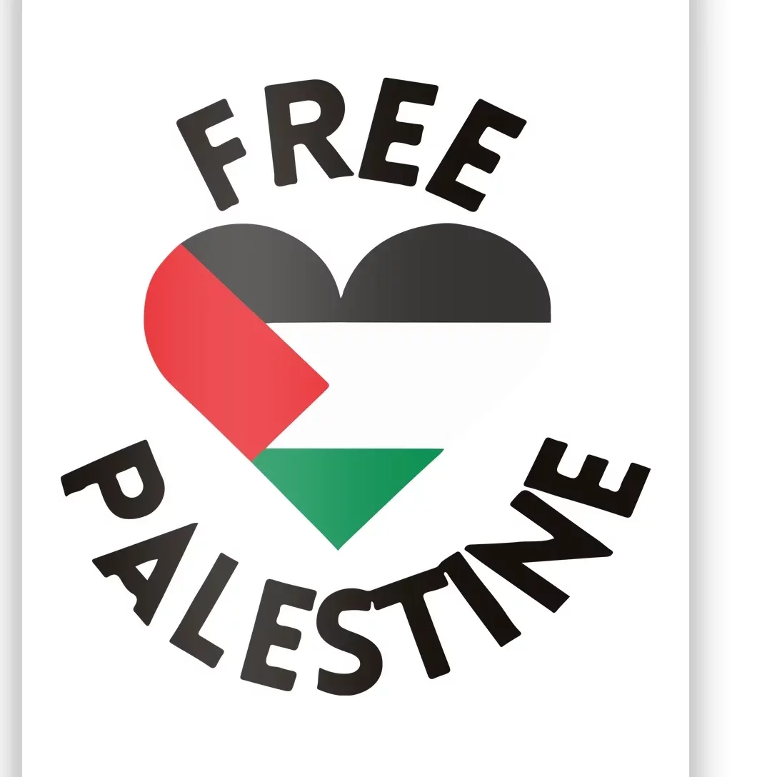 Free Palestine Heart Support Palestine Poster