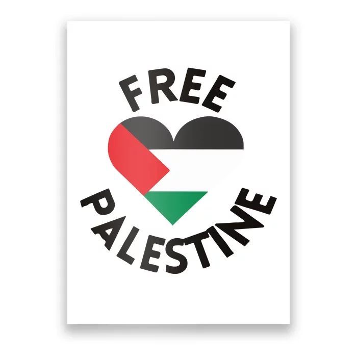 Free Palestine Heart Support Palestine Poster