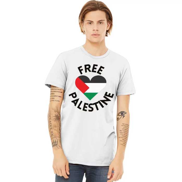 Free Palestine Heart Support Palestine Premium T-Shirt