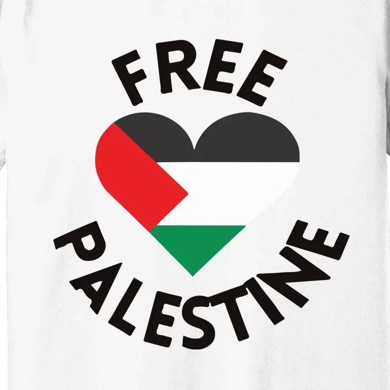 Free Palestine Heart Support Palestine Premium T-Shirt