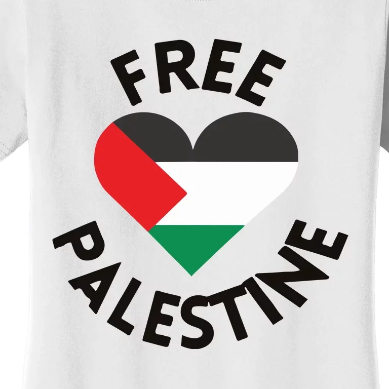 Free Palestine Heart Support Palestine Women's T-Shirt