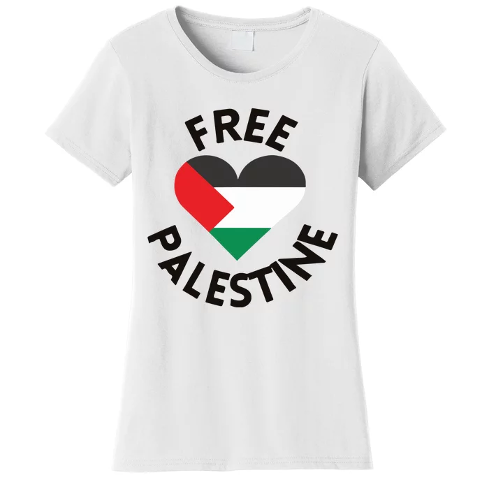 Free Palestine Heart Support Palestine Women's T-Shirt