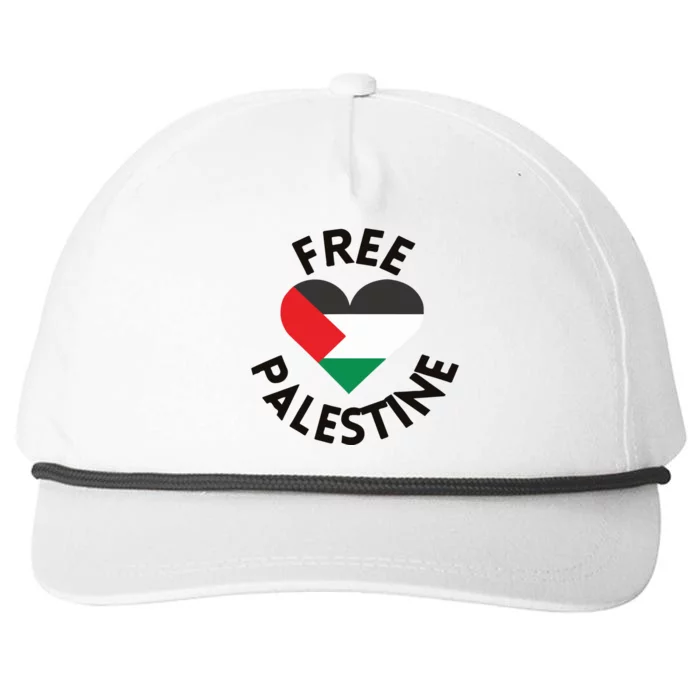 Free Palestine Heart Support Palestine Snapback Five-Panel Rope Hat