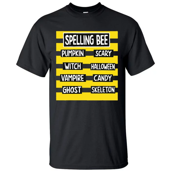 Funny Pun Halloween Costume For Teachers Spelling Bee Tall T-Shirt