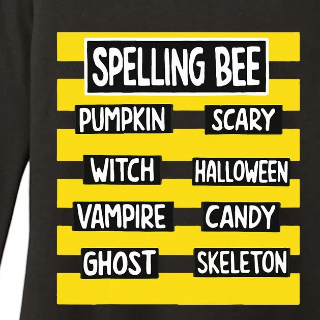 Funny Pun Halloween Costume For Teachers Spelling Bee Womens CVC Long Sleeve Shirt