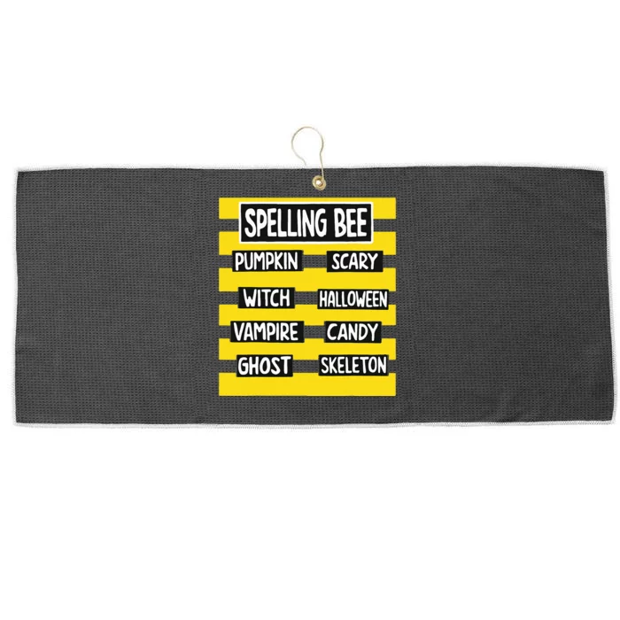 Funny Pun Halloween Costume For Teachers Spelling Bee Large Microfiber Waffle Golf Towel