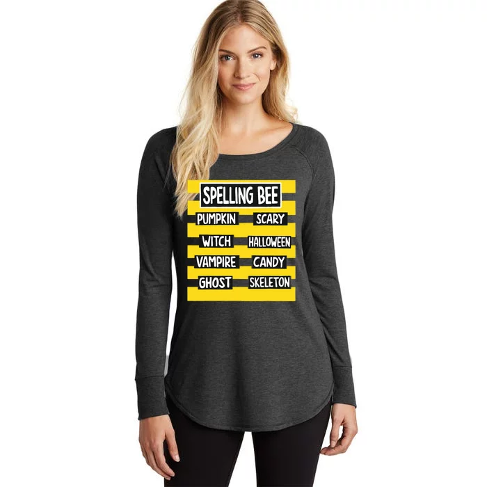 Funny Pun Halloween Costume For Teachers Spelling Bee Women's Perfect Tri Tunic Long Sleeve Shirt