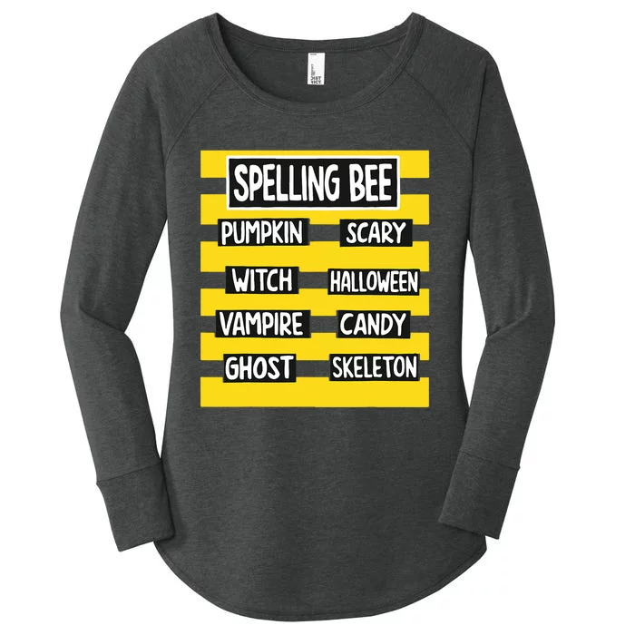 Funny Pun Halloween Costume For Teachers Spelling Bee Women's Perfect Tri Tunic Long Sleeve Shirt