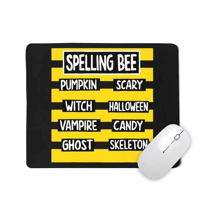 Funny Pun Halloween Costume For Teachers Spelling Bee Mousepad