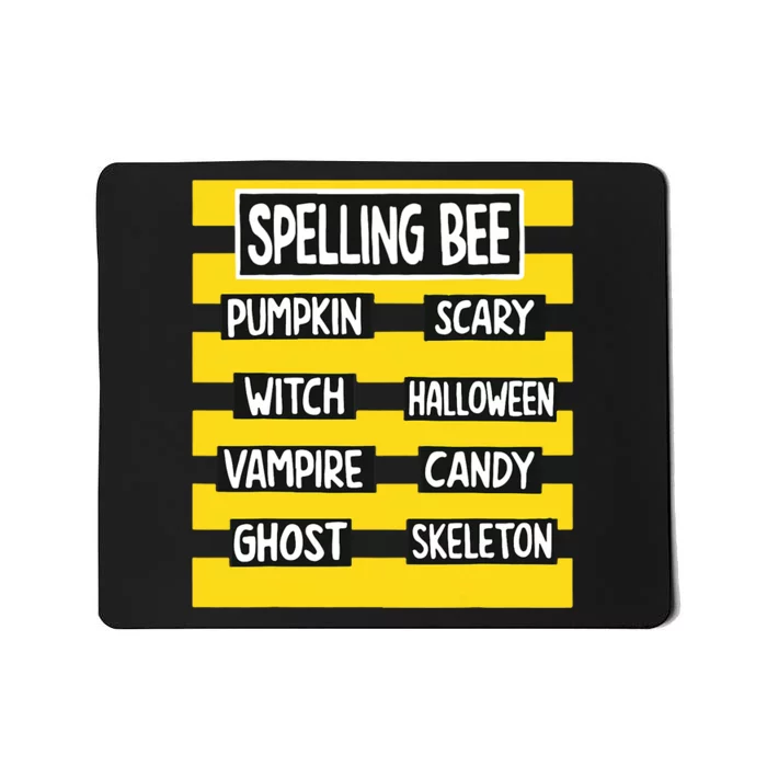 Funny Pun Halloween Costume For Teachers Spelling Bee Mousepad