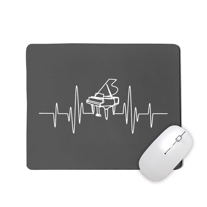 Funny Piano Heartbeat Keyboard For Piano Player Men Women Mousepad