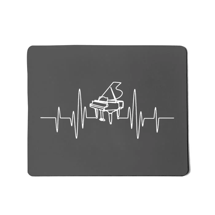 Funny Piano Heartbeat Keyboard For Piano Player Men Women Mousepad