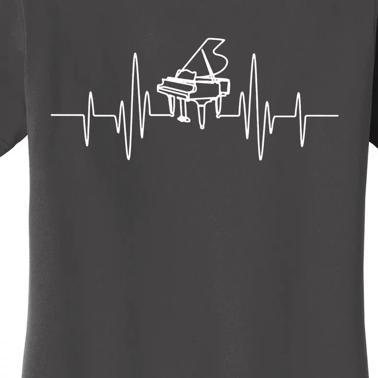 Funny Piano Heartbeat Keyboard For Piano Player Men Women Women's T-Shirt