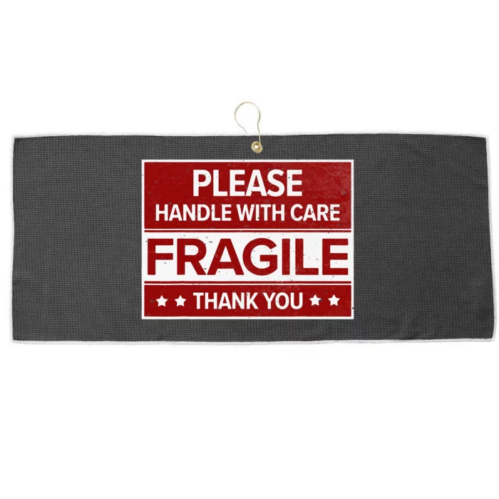 Fragile Please Handle With Care Sensitive Personality Large Microfiber Waffle Golf Towel