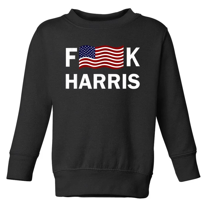 Fkh Political Humor F Kamala Harris Conservative Republican Toddler Sweatshirt