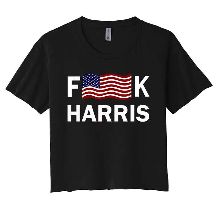 Fkh Political Humor F Kamala Harris Conservative Republican Women's Crop Top Tee