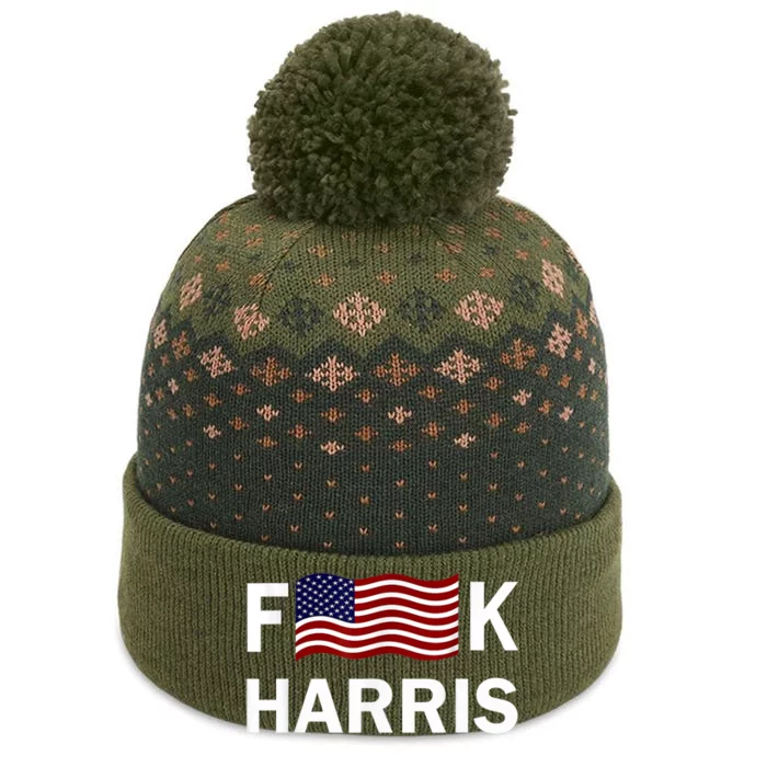 Fkh Political Humor F Kamala Harris Conservative Republican The Baniff Cuffed Pom Beanie